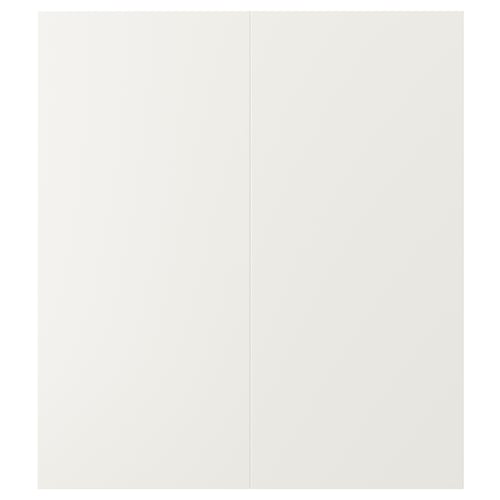 White, smooth, square VEDDINGE panel, sleek modern design.