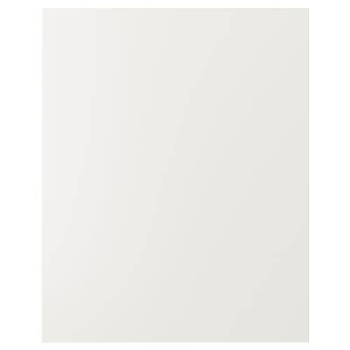 VEDDINGE white kitchen cabinet. Square, sleek, fiberboard with polyurethane paint.