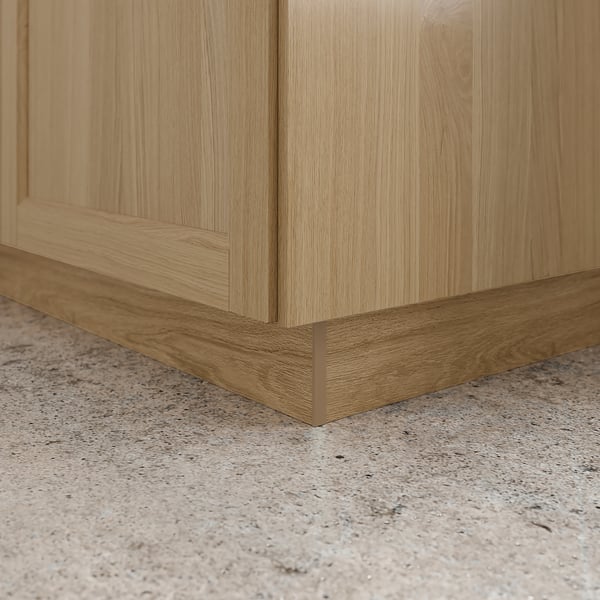 VEDHAMN Plinth, oak effect, 213.3x11.4 cm