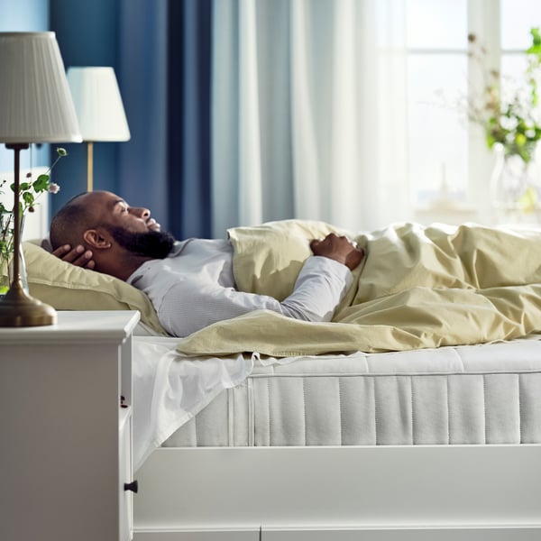 VESTERÖY Hybrid mattress, medium firm/white, Twin