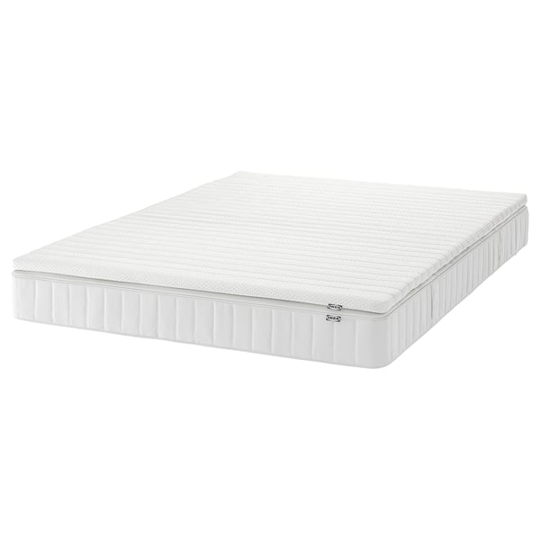 VESTERÖY Mattress and mattress pad, medium firm white/Nisseholm white, Queen