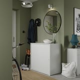 VIHALS Cabinet with sliding doors, white, 95x47x90 cm