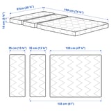 VIMSIG Foam mattress for extendable bed, 97x190 cm
