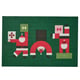 VINTERFINT Door mat, Santa Claus pattern green, 60x90 cm