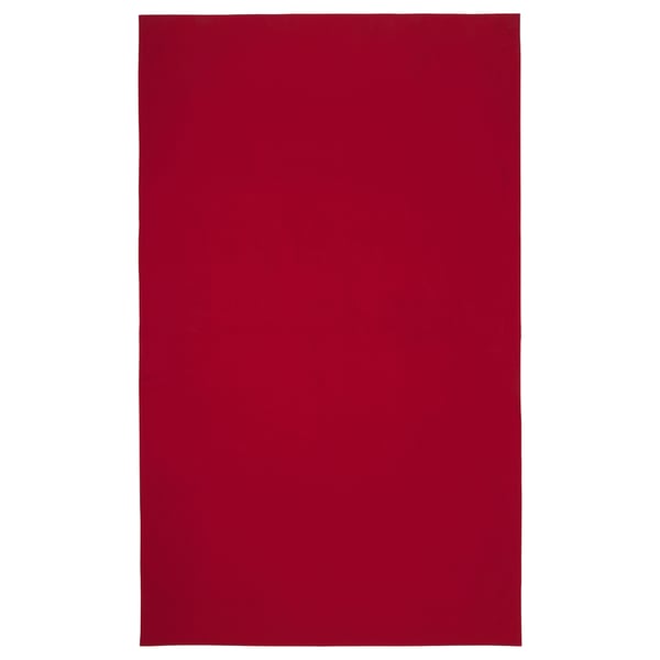 VINTERFINT red rectangular cotton rug.