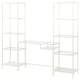 Option: VITTSJÖ Shelving unit with laptop table, white/glass, 202x36x175 cm
