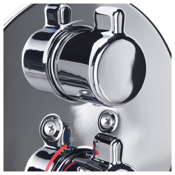 VOXNAN Bath/shwr set w thermostatic mixer, chrome-plated