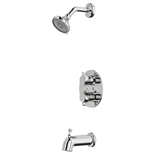VOXNAN Bath/shwr set w thermostatic mixer, chrome-plated