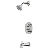 VOXNAN Bath/shwr set w thermostatic mixer, chrome-plated