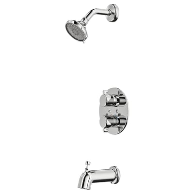 VOXNAN Bath/shwr set w thermostatic mixer, chrome-plated