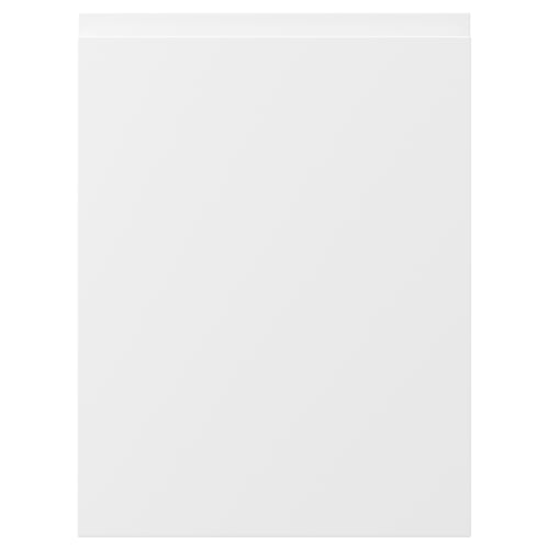 VOXTORP white kitchen cabinet - modern, matte finish, integrated handles.