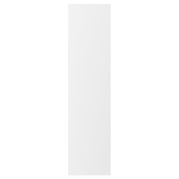 VOXTORP white kitchen cabinet, smooth matte finish, rectangular shape, integrated handles.