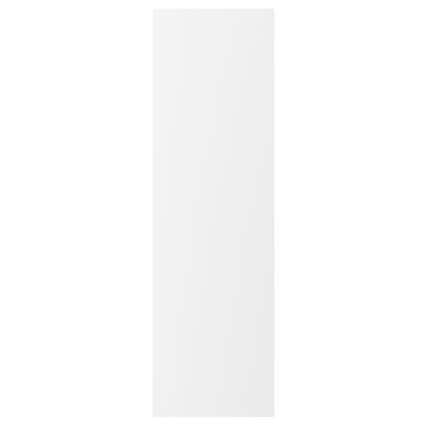 VOXTORP white kitchen cabinet door, modern design, matt surface, plastic edging.