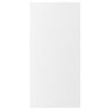 VOXTORP white kitchen door, modern style, integrated handles, particleboard material.