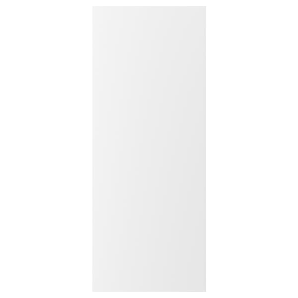 VOXTORP white kitchen cabinet with sleek, minimalist design and integrated handles.
