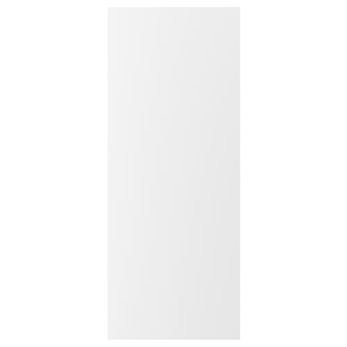 VOXTORP white kitchen cabinet with sleek, minimalist design and integrated handles.
