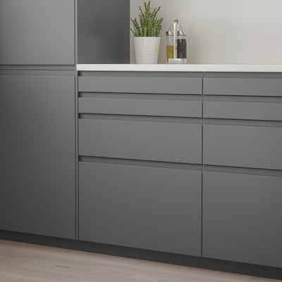 VOXTORP Drawer front, dark grey, 91x13 cm