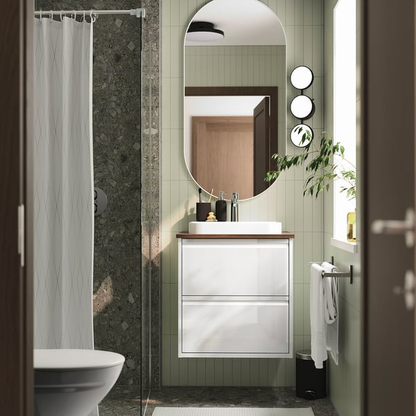 ÄNGSJÖN / BACKSJÖN Mueble de lavabo con cajones/lavabo