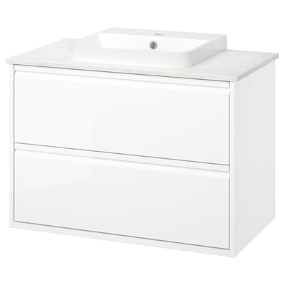 ÄNGSJÖN / BACKSJÖN Mueble de lavabo con cajones/lavabo