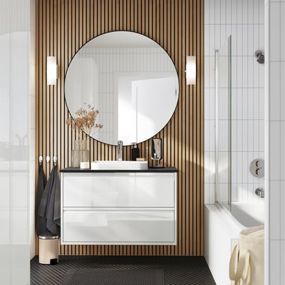 ÄNGSJÖN / BACKSJÖN Mueble de lavabo con cajones/lavabo