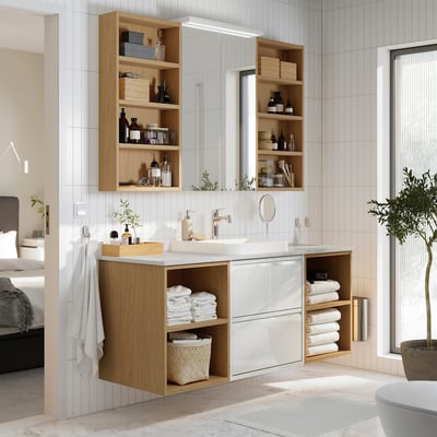 ÄNGSJÖN / BACKSJÖN Mueble de lavabo/lavabo