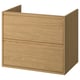 ÄNGSJÖN Mueble lavabo con cajones, efecto roble, 76x53x64 cm