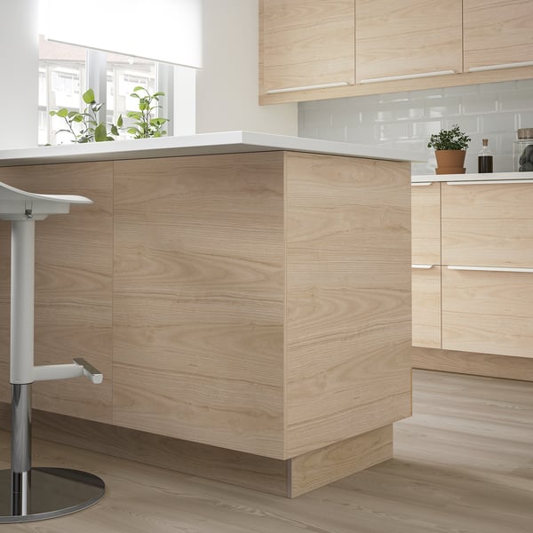 ASKERSUND Panel lateral, efecto fresno claro, 91x244 cm