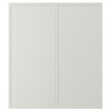ASPUDDEN Puerta de gabinete esquina, 2 pzas, gris claro, 33x76 cm