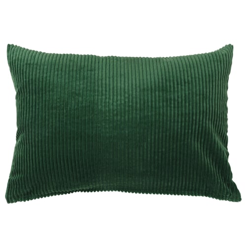 ÅSVEIG Funda de cojín, verde oscuro, 40x58 cm