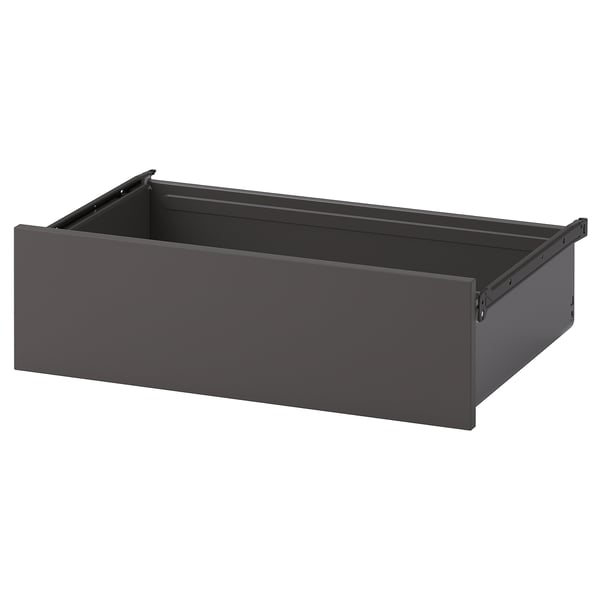 AURDAL Cajón, gris oscuro, 56x42x17 cm