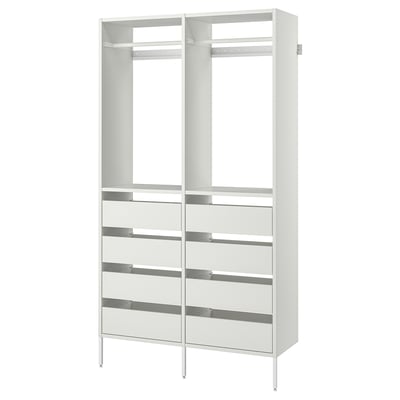AURDAL Combinación de clóset, blanco, 125x40x221 cm