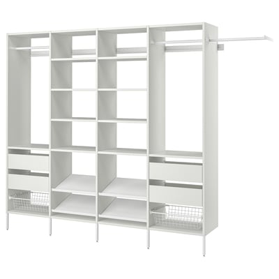 AURDAL Combinación de clóset, blanco, 302-337.5x40x221 cm