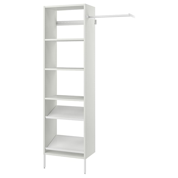 AURDAL Combinación de clóset, blanco, 119.5-152.5x40x221 cm