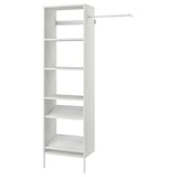 AURDAL Combinación de clóset, blanco, 119.5-152.5x40x221 cm