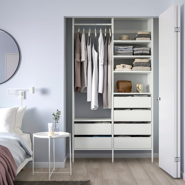 AURDAL Combinación de clóset, blanco, 125x40x221 cm