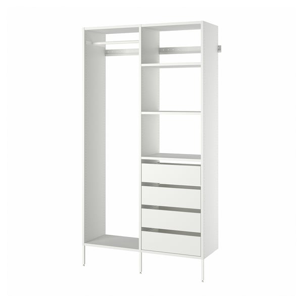 AURDAL Combinación de clóset, blanco, 125x40x221 cm
