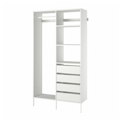 AURDAL Combinación de clóset, blanco, 125x40x221 cm
