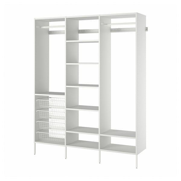 AURDAL Combinación de clóset, blanco, 190x40x221 cm