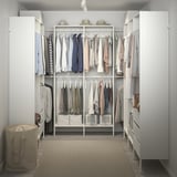 AURDAL Combinación de clóset, blanco, 180-300x40x221 cm
