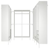 AURDAL Combinación de clóset, blanco, 180-300x40x221 cm