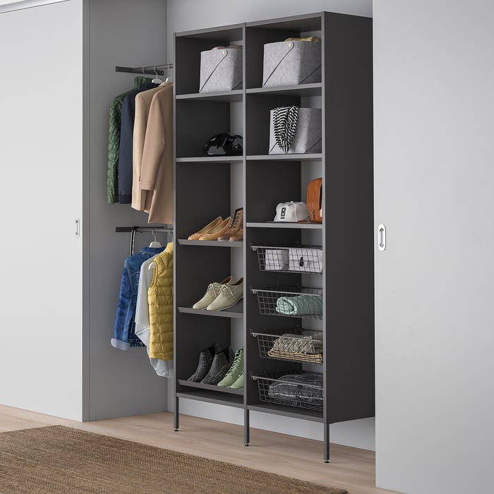 AURDAL Combinación de clóset - gris oscuro - IKEA