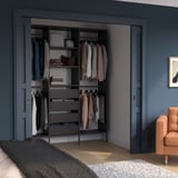 AURDAL Combinación de clóset, gris oscuro, 190x40x221 cm