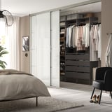 AURDAL Combinación de clóset, gris oscuro, 242-275x40x221 cm