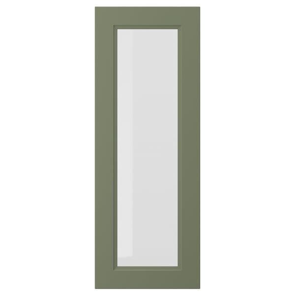 AXSTAD Puerta de vidrio, verde grisáceo, 38x102 cm