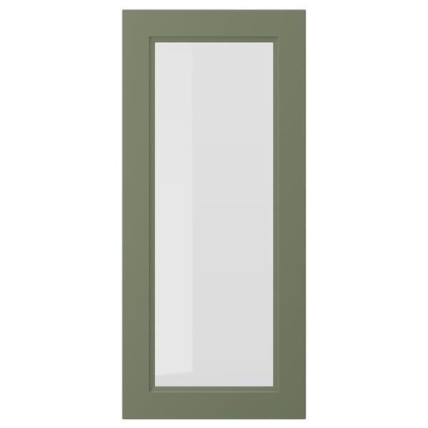 AXSTAD Puerta de vidrio, verde grisáceo, 46x102 cm