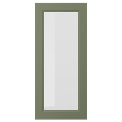 AXSTAD Puerta de vidrio, verde grisáceo, 46x102 cm