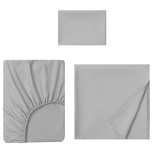 BANDPALPMAL Juego de sábanas, gris claro, Individual