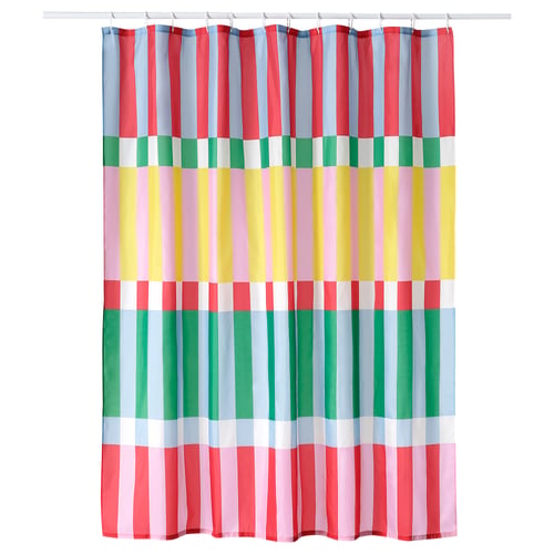 BANJANTRÄD Cortina para regadera, multicolor, 180x180 cm