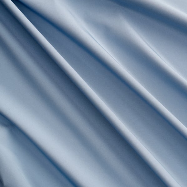 BENGTA Cortinas bloqueadoras, 1 longitud, azul/con cinta de fruncir, 210x250 cm