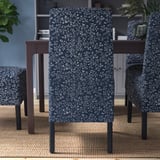 BERGMUND Silla con funda, negro/Ryrane azul oscuro